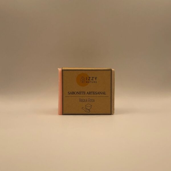 Sabonete Artesanal de Argila Rosa (110g) 100% Natural